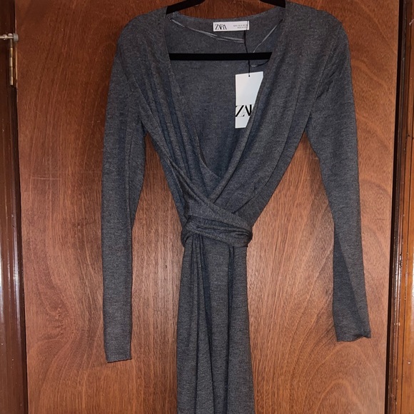 Zara Knit Wrap Dress - Picture 5 of 6